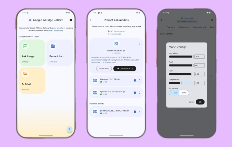 اپلیکیشن جدید گوگل برای اجرای آفلاین مدل‌ های هوش مصنوعی روی گوشی‌ منتشر شد